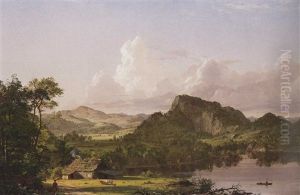 Home By The Lake (scene In The Catskill Mountains) by Frederic Edwin Church