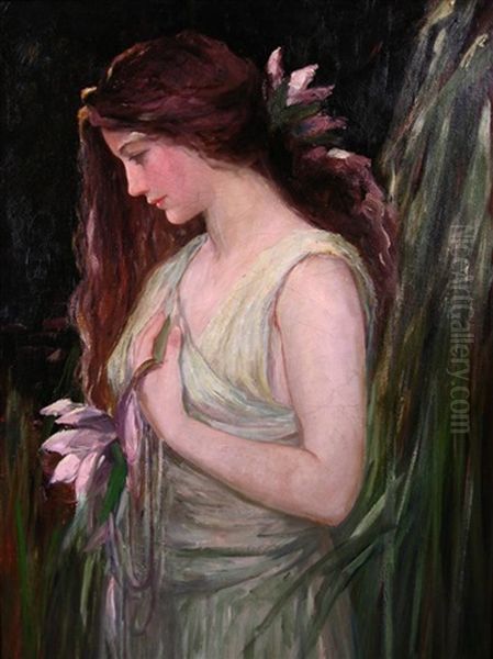 Portrait Of A Woman In Green - view 1