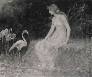 A Beauty With Flamingos