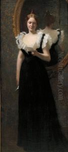 Young Woman Reading A Letter by William Worcester Churchill