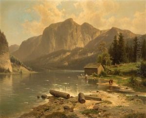 Der Altausseersee Mit Der Trisselwand In Steiermark