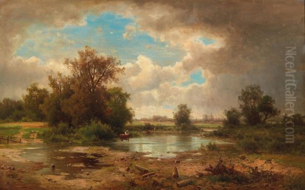 Open Landscape With Pond - view 1