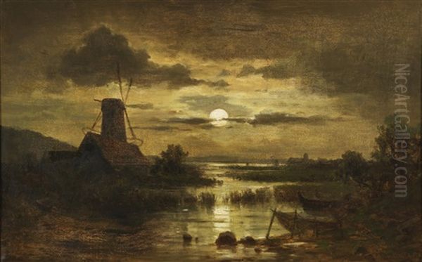 Mill In The Moonlight - view 1