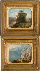 Gegend An Der Traun; Vierwaldstadter See (2 Works) by Adolf Chwala