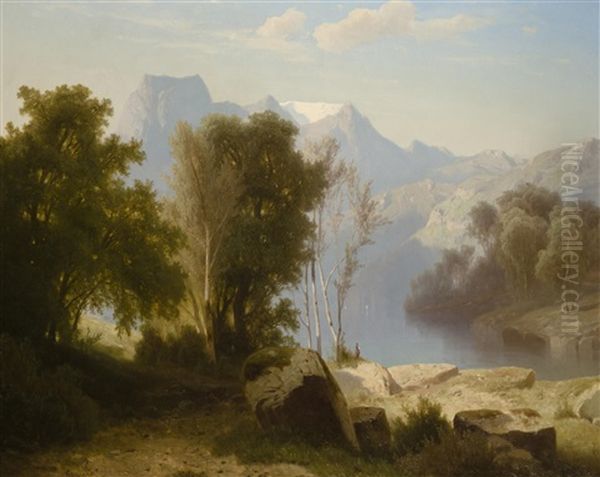 Alpine Landscape With Lake - view 1