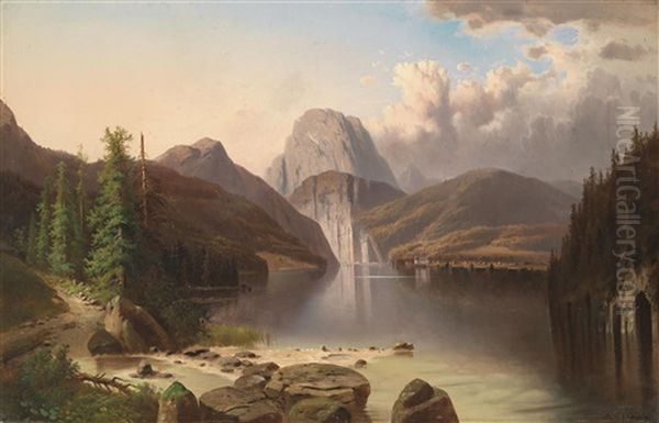 Blick Auf Den Konigssee Mit St. Bartoloma Im Hintergrund - view 1
