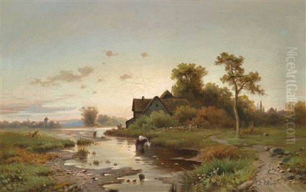 Abendstimmung Uber Einer Landschaft - view 1