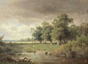 Paysage A L'etang, La Plaine A L'oree De La Foret by Adolf Chwala
