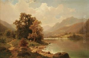Mountain Lake Scene Mountain Lake Scene