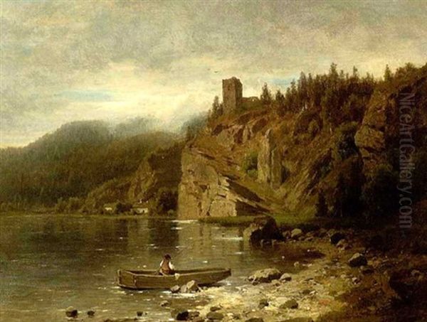 Gebirgssee Mit Burgruine - view 1