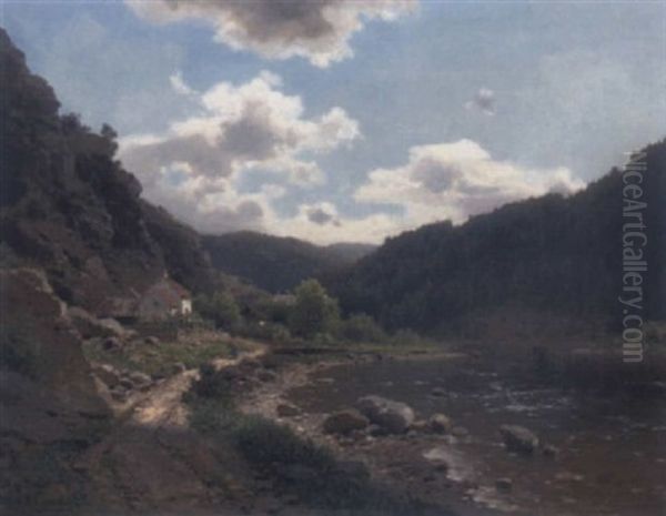 Fluslandschaft Mit Figurlicher Staffage - view 1