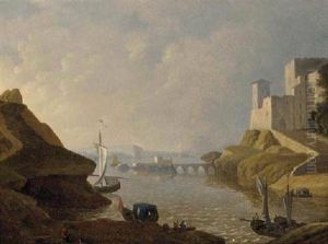 A Castle On The Greek Coast by Adolf Chwala