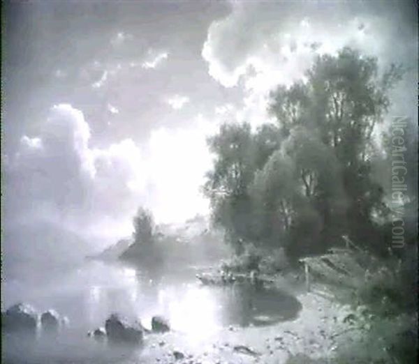 Gebirgssee In Mondheller Sommernacht - view 1