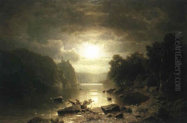 Flusslandschaft Im Mondlicht - view 1