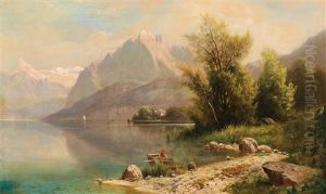 Fisherman On Lake Zell