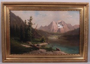 Gebirgssee Mit Dampfer