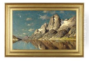 Fjordlandschaft, Figural Staffiert by Fritz Chwala