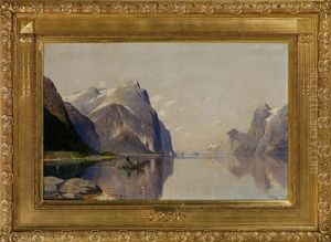 Am Hardangerfjord, Norwegen (sommerlandschaft) by Fritz Chwala