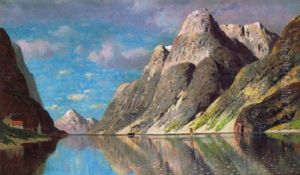 Norwegische Fjordlandschaft by Fritz Chwala