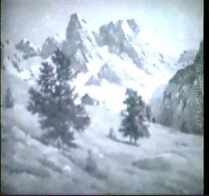Mountains In Winter by Fritz Chwala