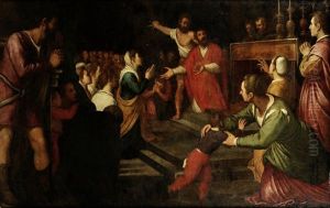 The Martyrdom Of Saint Thomas Becket by Agostino Ciampelli