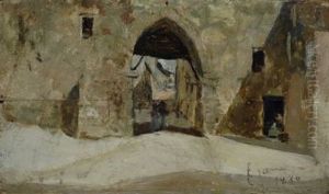 Scorcio Di Paese Con Arco Scorcio Di Paese Con Arco