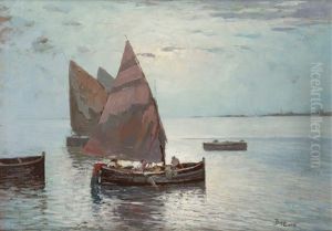 Bateaux Au Clair De Lune by Beppe Ciardi