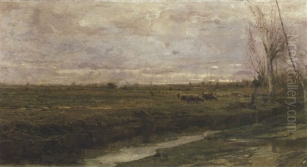 Paesaggio Con Gregge Al Pascolo - view 1