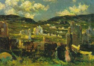 Figure Nel Paesaggio by Beppe Ciardi
