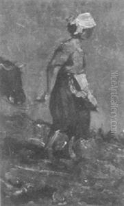 Woman Leading Cow Woman Leading Cow
