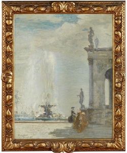Couple By A Fountain Couple By A Fountain