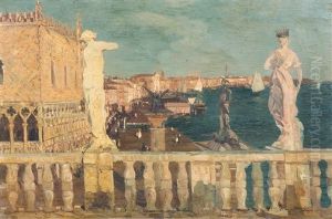 Venice With The Grand Canal And The Doge's Palace, Seen From The National Marciana Library by Emma Ciardi