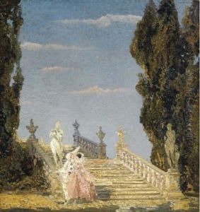 Pierrot Et Colombine Dans Un Parc by Emma Ciardi