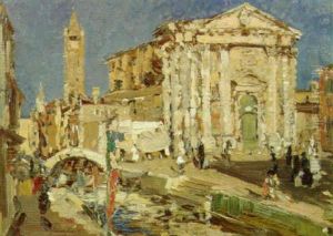 Venezia A Campo San Barnaba by Emma Ciardi