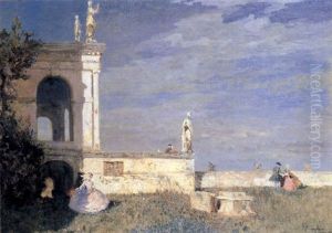 Promenade In The Villa Gardens by Emma Ciardi