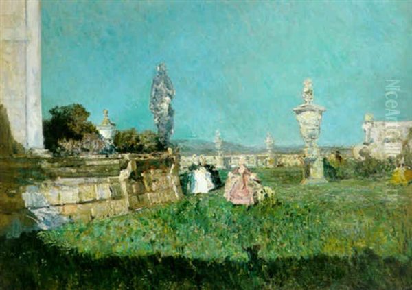 Elegant Ladies In A Garden - view 1