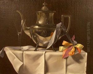 Still Life Featuring Silver Teapot by Ronald Anderson