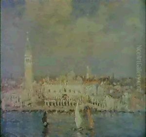 Riva Degli Schiavone E Palazzo Ducale by Emma Ciardi