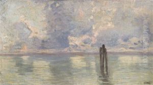 View Of The Lagoon, Venice by Guglielmo Ciardi