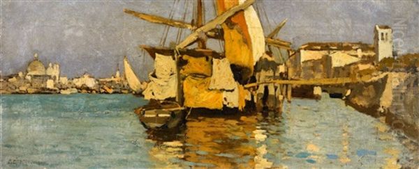 A Sailing Boat On The Canale Della Giudecca - view 1