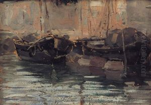 Barche A Venezia by Guglielmo Ciardi