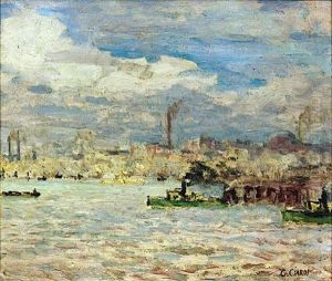 Vue Presumee De Marghera by Guglielmo Ciardi