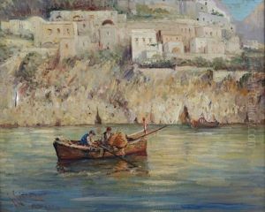 Barca A Positano by Carmine Ciardiello