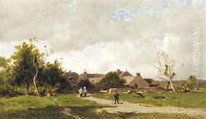 Figures On The Outskirts Of A Village Figures On The Outskirts Of A Village