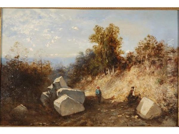 Paysans Et Rochers Dans La Foret De Fontainebleau - view 1