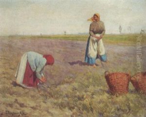 Bauerinnen Bei Der Kartoffelernte