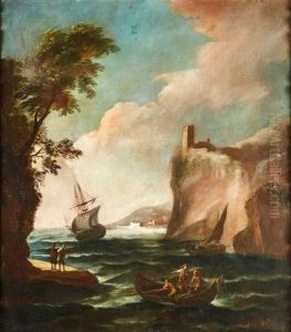 Paesaggio Con Porto Di Mare E Personaggi Paesaggio Con Porto Di Mare E Personaggi