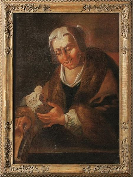 Alte Frau Mit Notenblatt - view 1