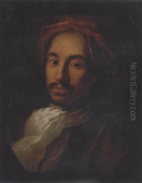Ritratto Di Gentiluomo Con Foulard Bianco, Abito E Copricapo Di Velluto Rosso - view 1