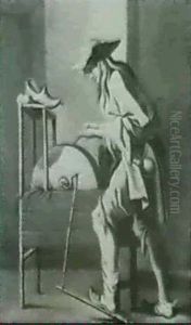 Knife Grinder And A Wine Seller: A Pair Of Paintings